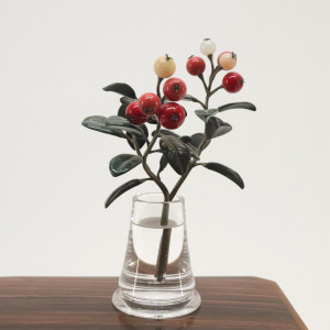 Image for Lot Carl Faberge Style Imperial Cranberry Sprig