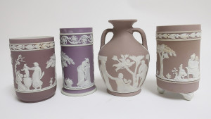 Image for Lot Portland Vase and 3 Other Vases, Wedgwood