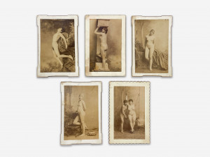 Image for Lot Artist Unknown - 5 Cabinet Cards (Nudes)