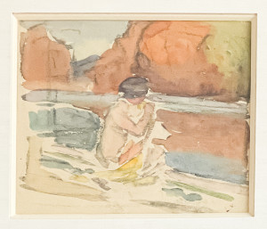 Image for Lot Louis Valtat - Untitled (Figure on Beach)
