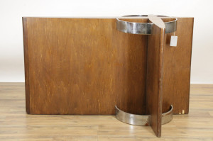 Image for Lot Art Deco Chrome Maple Compass Table Base
