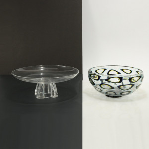 Image for Lot Steuben and Modern Glass Compote & Bowl