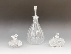Image for Lot Lalique - Group of 3 Crystal Bottles
