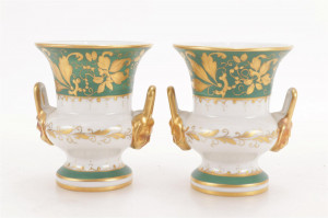Image for Lot Pair of Le Tallec Miniature Porcelain Urns
