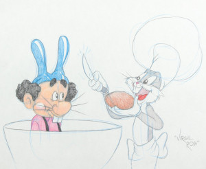 Image for Lot VIRGIL ROSS - FRANCOIS & BUGS BUNNY - DRAWING