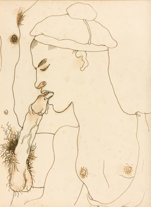 Image for Lot Jean Cocteau - Erotic Drawing