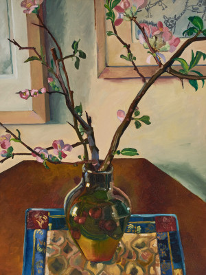 Image for Lot Anne Abrons - Still Life with Flowering Quince