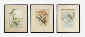 Image for Lot Group of 3 Japanese Nature Paintings