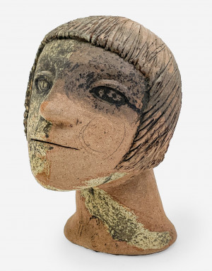 Image for Lot Reina Herrera (attributed) - Ceramic Portrait of a Woman
