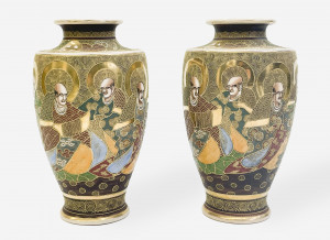 Image for Lot Pair of Japanese Satsuma Vases