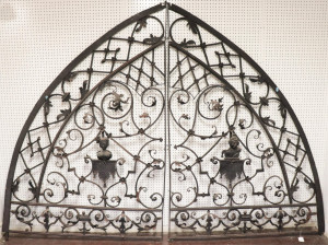 Image for Lot French 19th C. Wrought Iron Overdoor