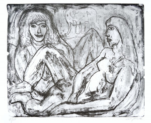 Image for Lot AR Penck Two Woman (Zwei Frauen)