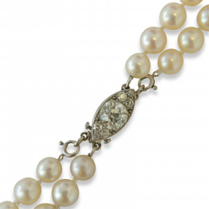 Image for Lot 1 ct Diamond and Pearl Necklace