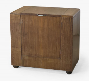 Image for Lot Art Deco Teak and Maple Liquor Cabinet