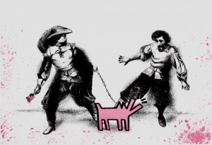 Image for Lot Mr Brainwash Watch Out (Pink)