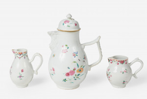 Image for Lot Chinese Export - Coffee Pot and Creamers