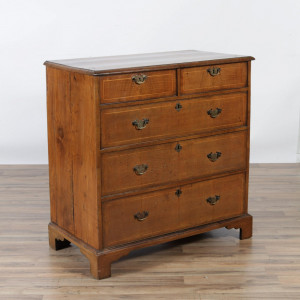 Image for Lot George II Style Inlaid Chest of Drawers, 19th C.