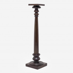 Image for Lot Carved Mahogany Tall Pedestal