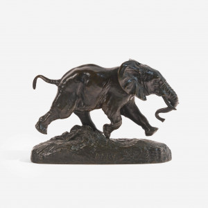 Image for Lot Antoine-Louis Barye - Bronze Elephant