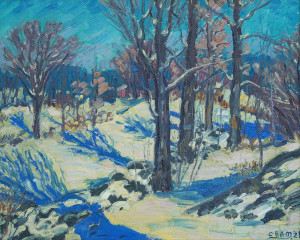 Image for Lot Allen Gilbert Cram - Untitled (Winter Landscape)