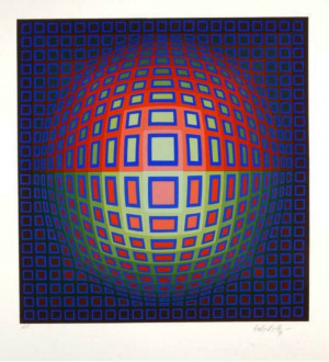 Image for Lot Victor Vasarely Blue Composition