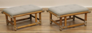 Image for Lot Pair of Vintage McGuire Rattan Footrests