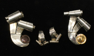 Image for Lot William Spratling Taxco Silver Brooches Earrings