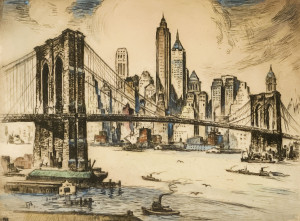 Image for Lot Nat Lowell - Brooklyn Bridge