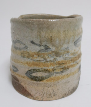 Image for Lot Shino Mizusashi Pottery Jar/Vase