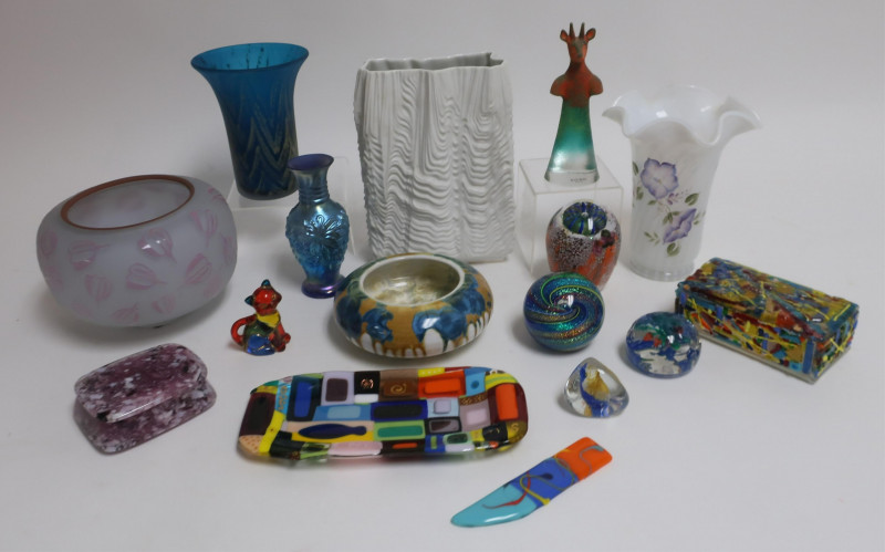 20th C. Art Glass Objects, Kosta Boda & Others