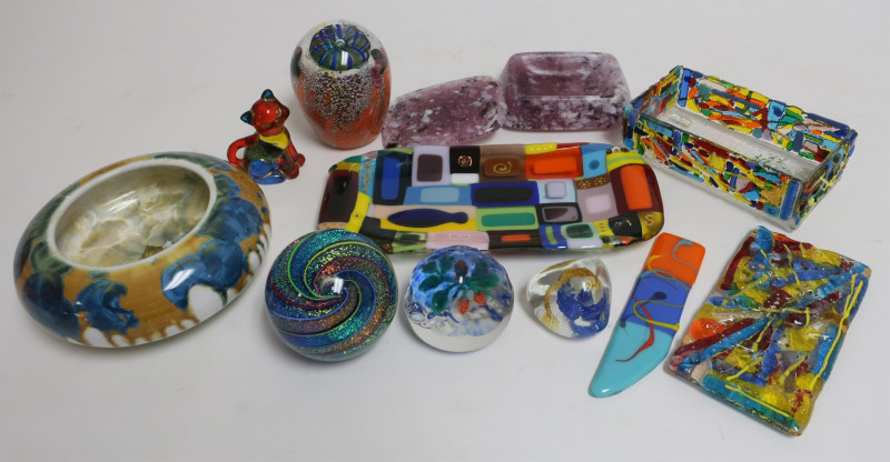 20th C. Art Glass Objects, Kosta Boda & Others
