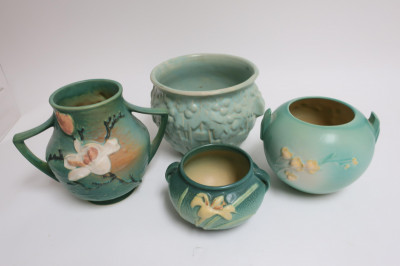 Group of Roseville Pottery, floral