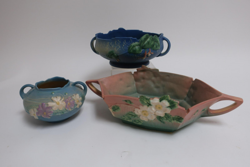Group of Roseville Pottery, floral