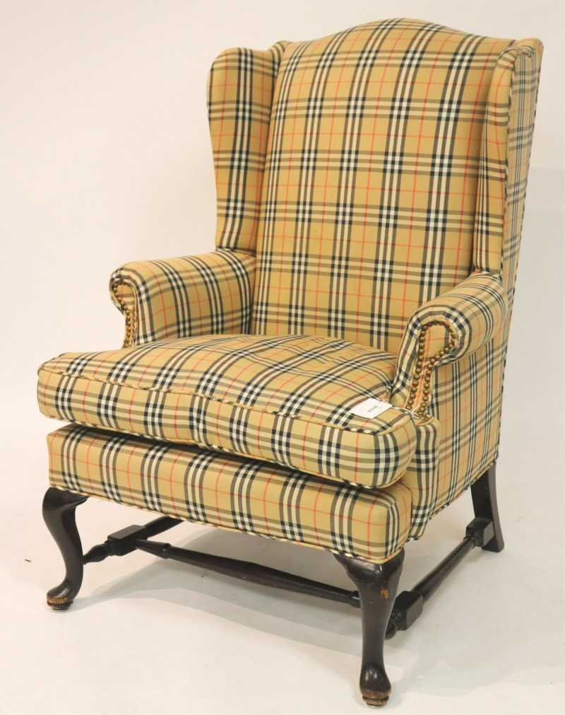 Queen Ann Style Wing Chair, 19th C.