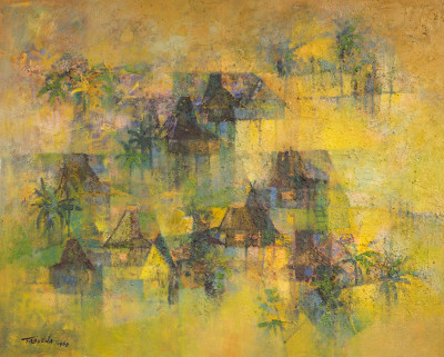 Image for Lot Romeo Tabuena - Untitled (tropical village)
