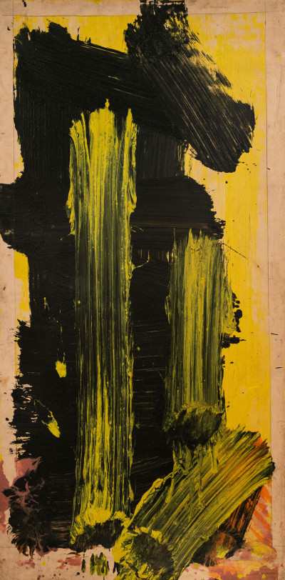 Image for Lot Edvins Strautmanis - Untitled (Composition in yellow and black)