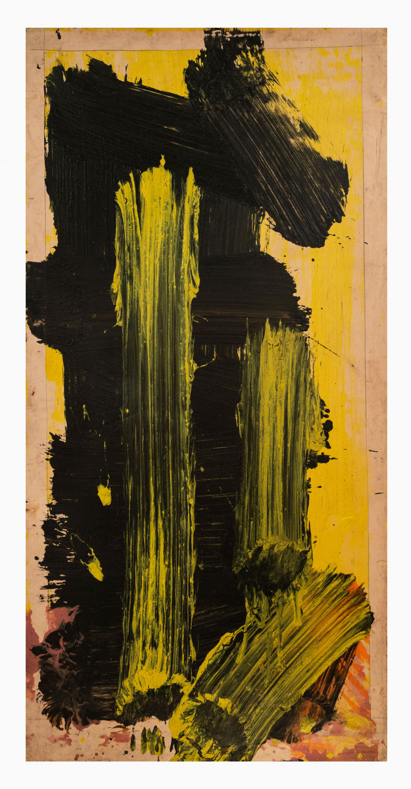 Edvins Strautmanis - Untitled (Composition in yellow and black)