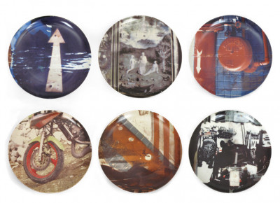 Image for Lot Robert Rauschenberg - Complete Suite of (6) Guggenheim Museum Retrospective Limited Edition Plates