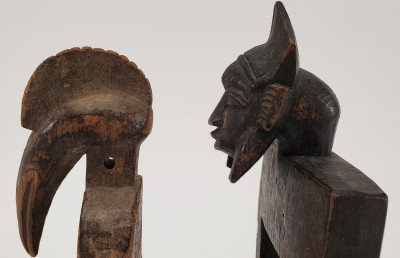 African - Two Figural Hedley Pulleys