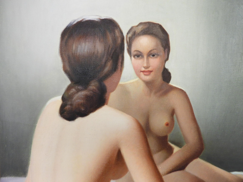 Robert Duflos - Nude in the Mirror