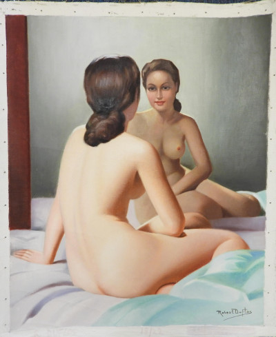 Robert Duflos - Nude in the Mirror