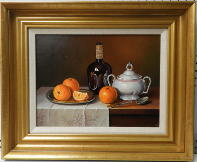 András Gombár - Still Life with Oranges
