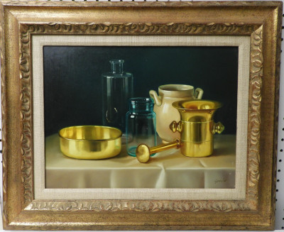 András Gombár - Still Life with Vessels