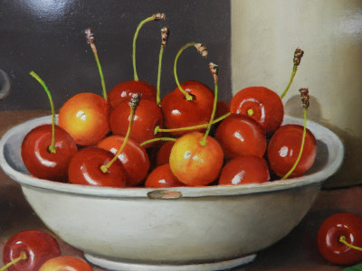 András Gombár - Still Life with Cherries