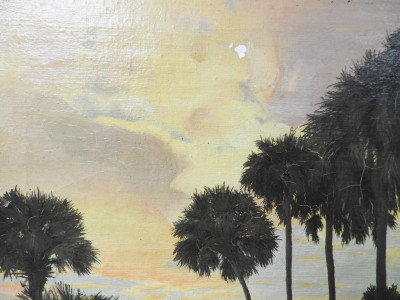 Vintage Florida Highwaymen Style Tropical Sky O/C