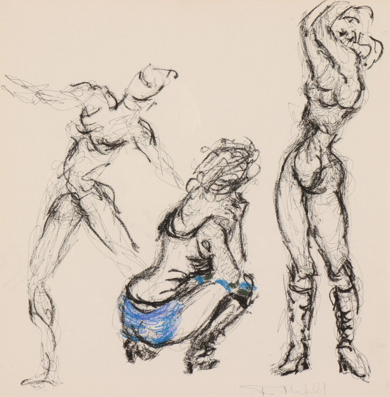 Tom Merrifield, Go Go Dancer, ink, pastel on paper