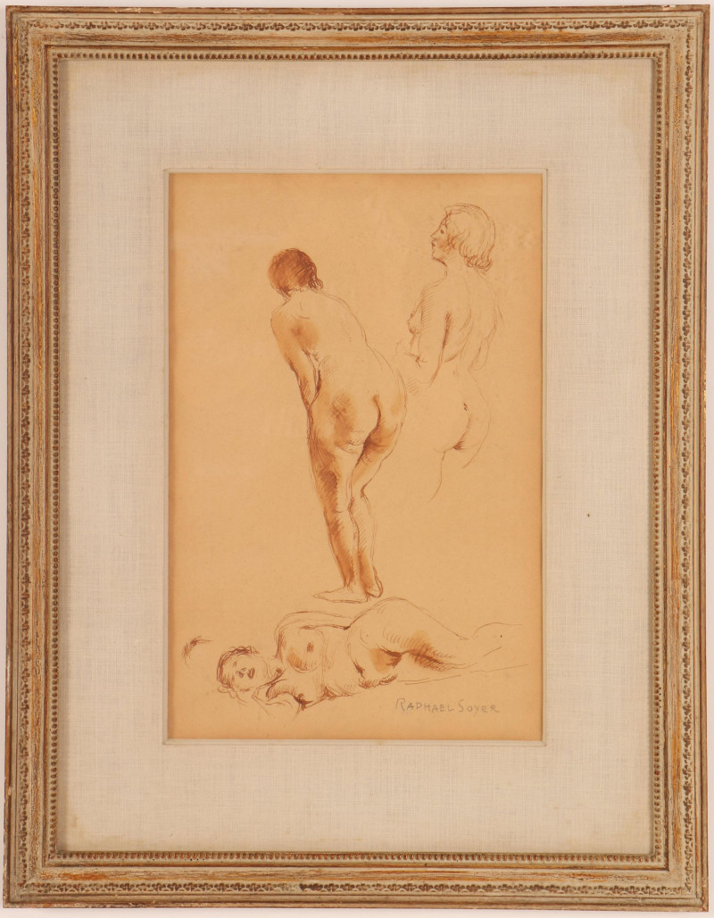 Raphael Soyer - Nude, lithograph