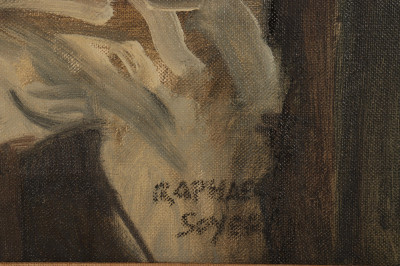 Raphael Soyer - Nude in Washroom, O/C