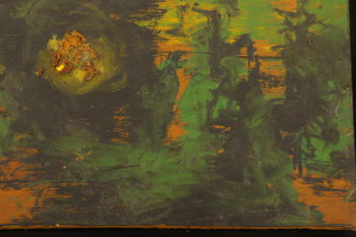 Am. Sch., 20th C., Abstract Sunset, signed Rudloe