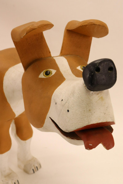 Bryan McNutt, Happy Dog, paint on wood